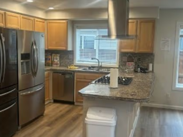Bright, modern kitchen at The Twins Home