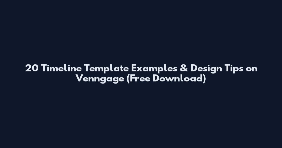 20 Timeline Template Examples & Design Tips on Venngage (Free Download)