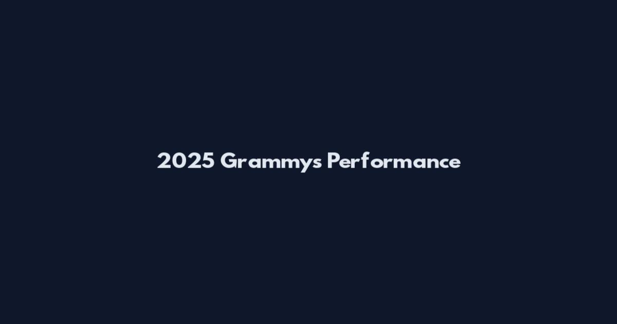 2025 Grammys Performance