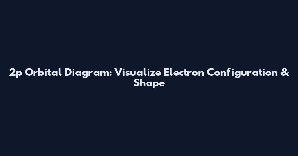 2p Orbital Diagram: Visualize Electron Configuration & Shape
