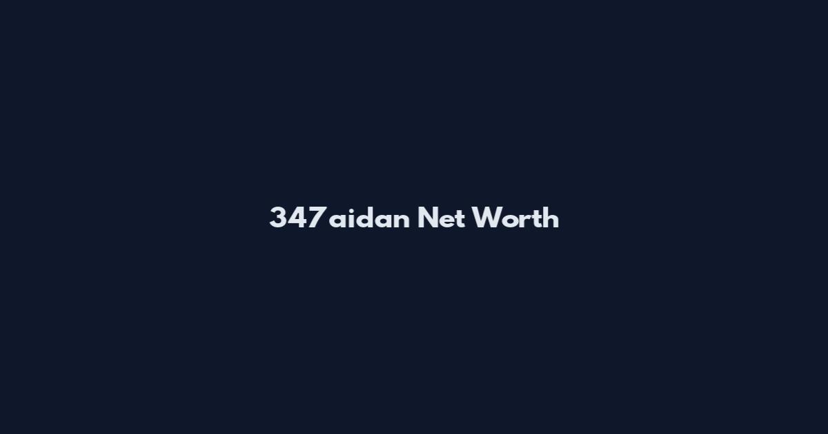 347aidan Net Worth