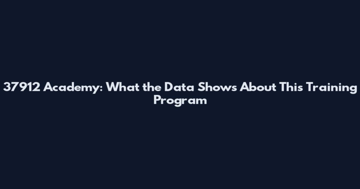 37912 Academy: What the Data Shows About This Training Program