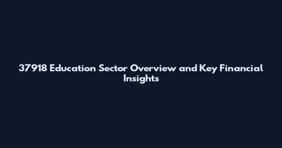 37918 Education Sector Overview and Key Financial Insights