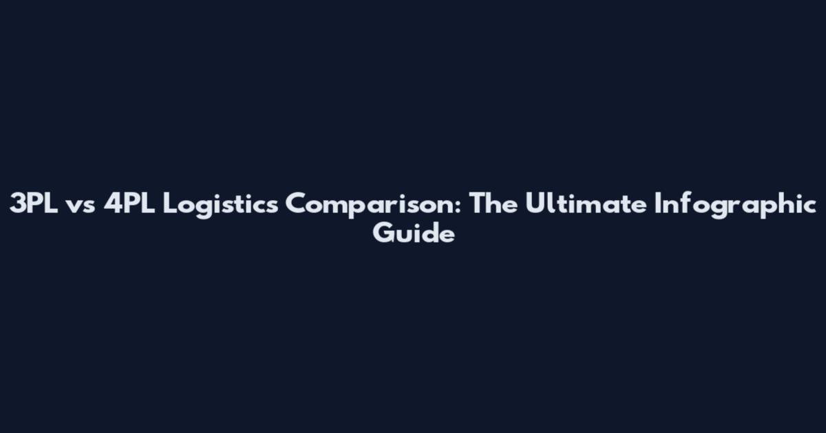 3PL vs 4PL Logistics Comparison: The Ultimate Infographic Guide