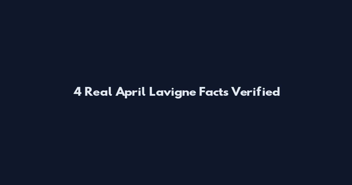 4 Real April Lavigne Facts Verified