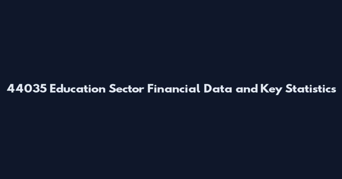 44035 Education Sector Financial Data and Key Statistics