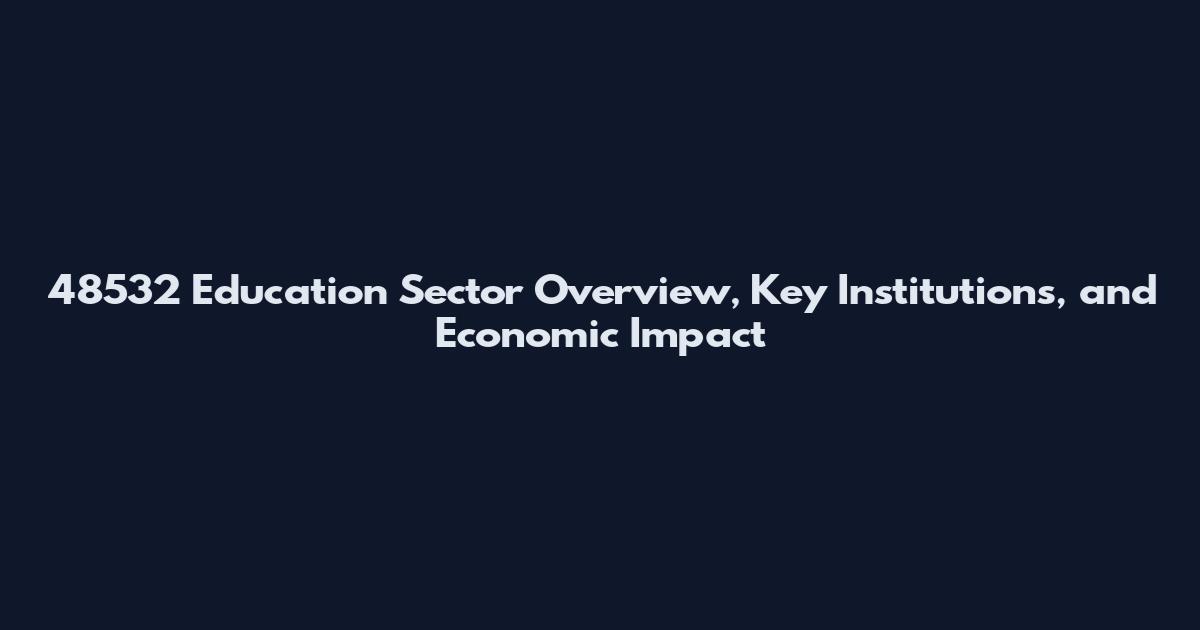 48532 Education Sector Overview, Key Institutions, and Economic Impact