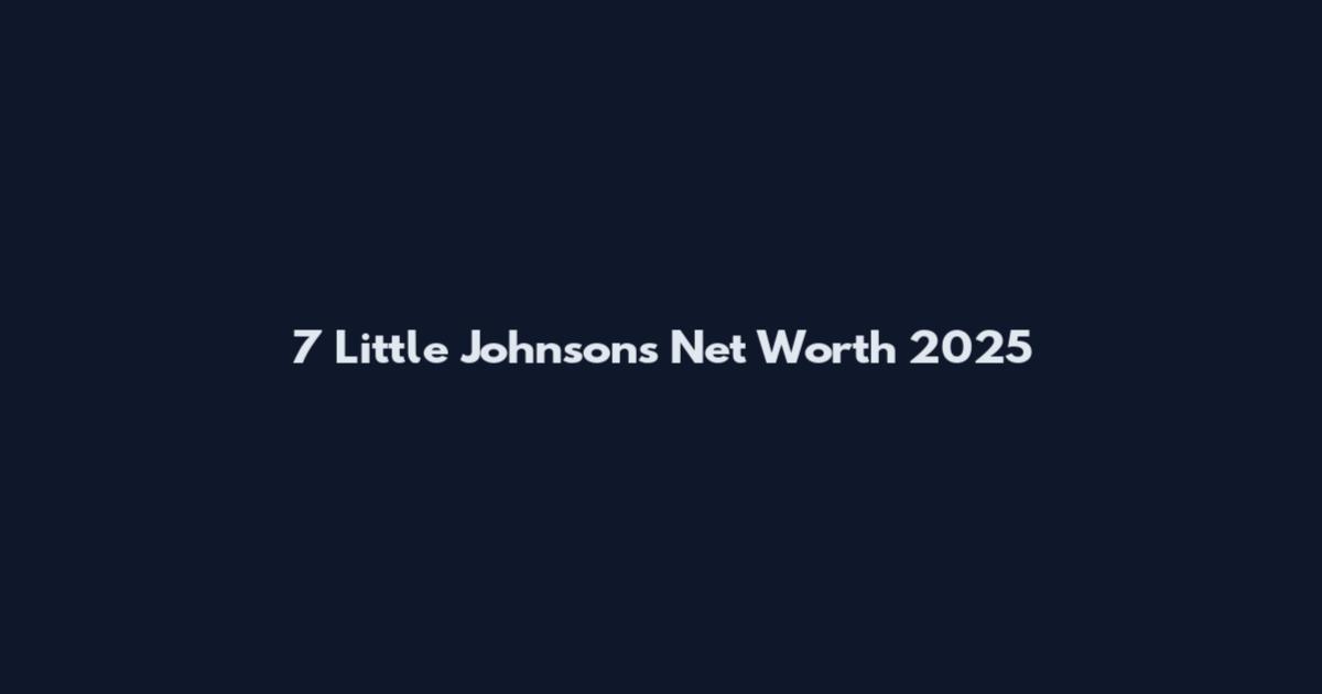 7 Little Johnsons Net Worth 2025