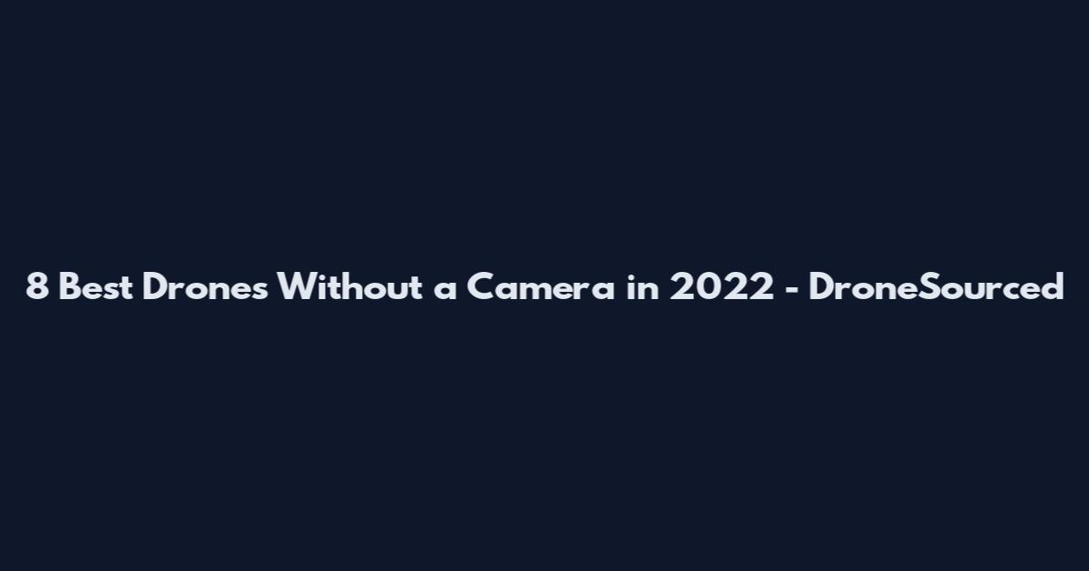 8 Best Drones Without a Camera in 2022 - DroneSourced