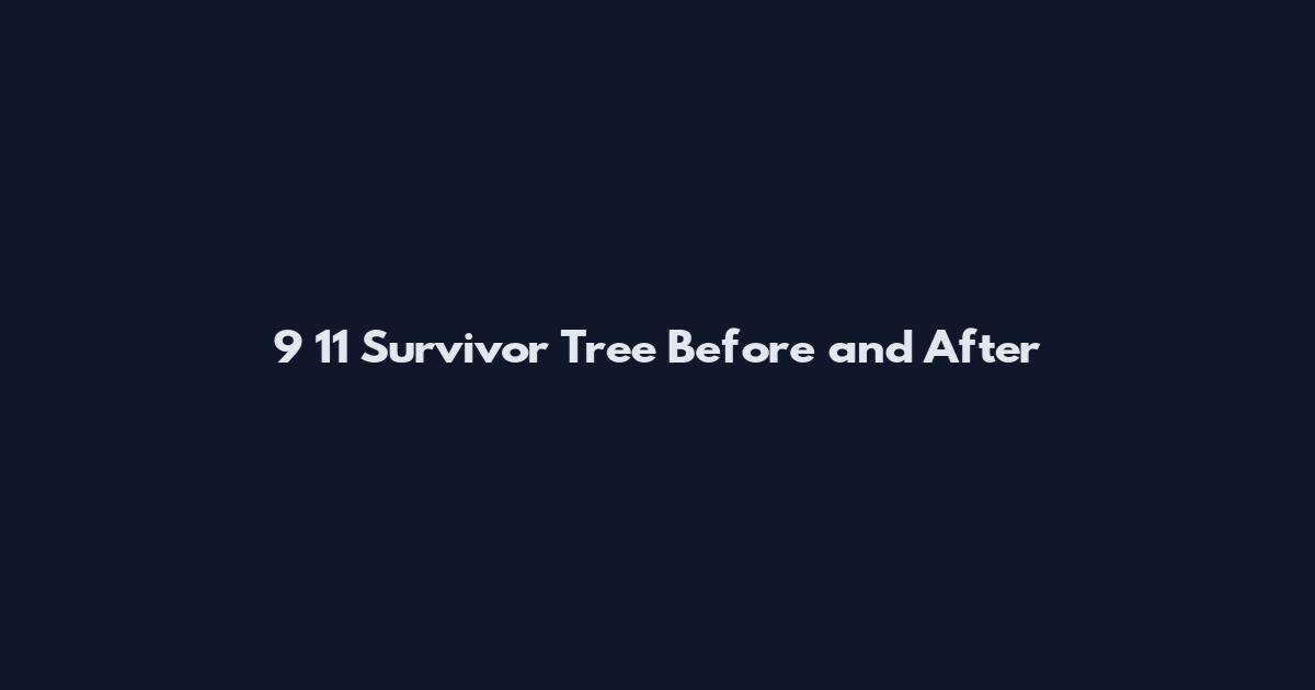 9 11 Survivor Tree Before and After