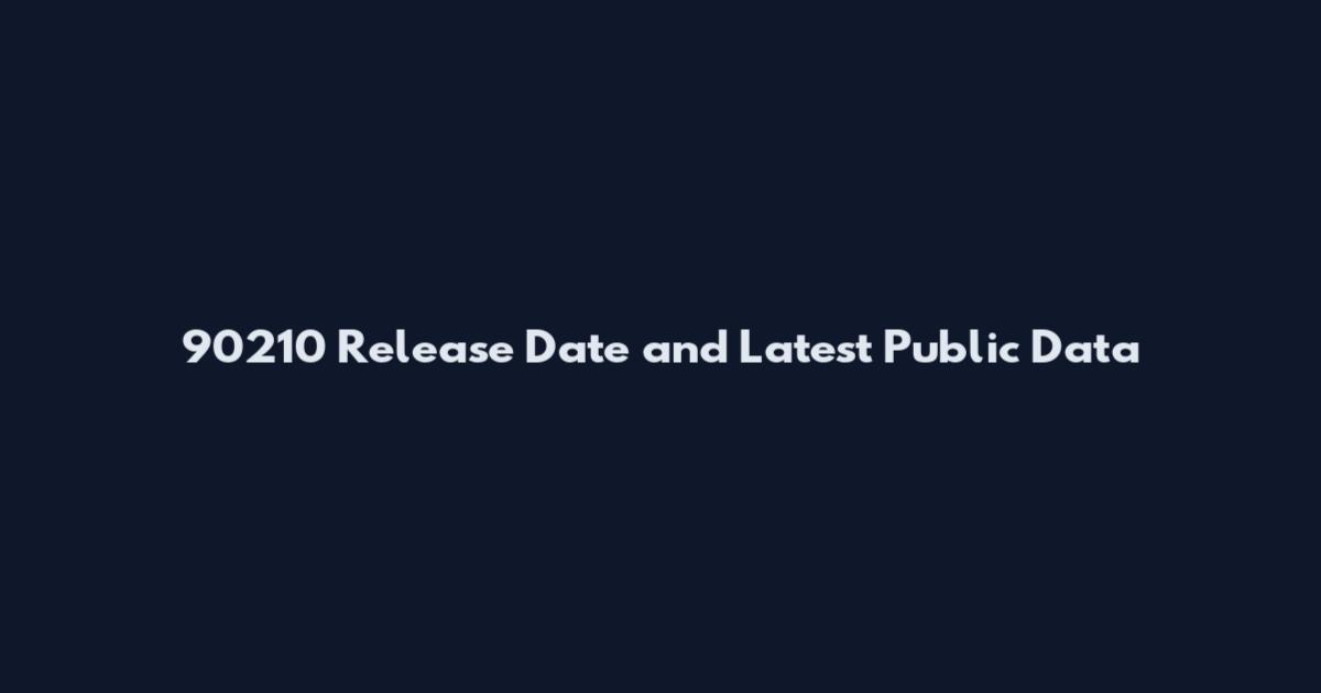 90210 Release Date and Latest Public Data