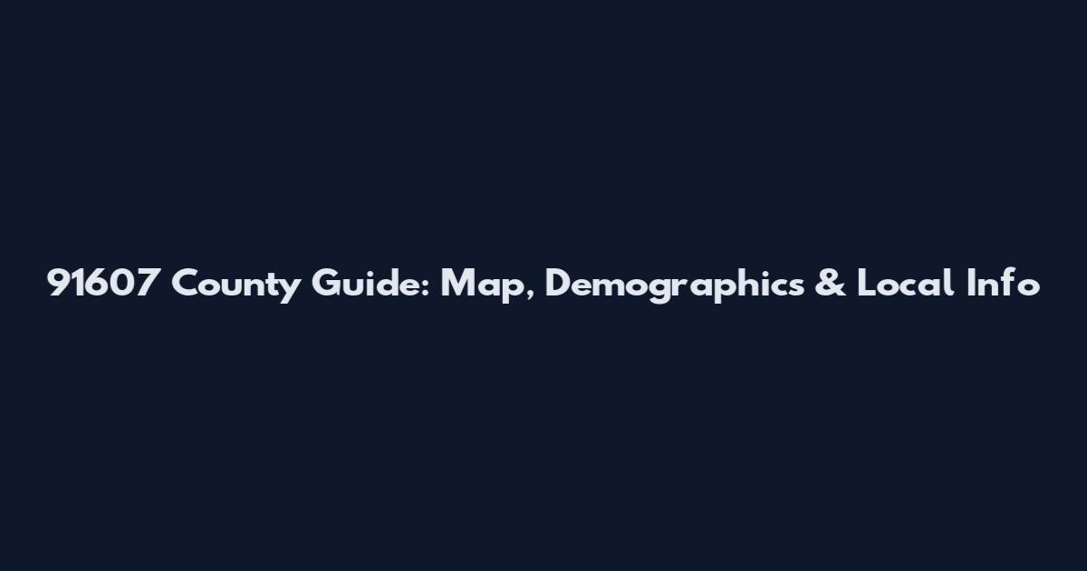 91607 County Guide: Map, Demographics & Local Info