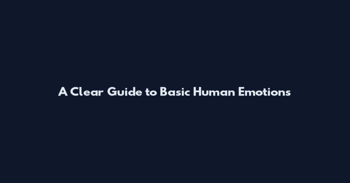 A Clear Guide to Basic Human Emotions