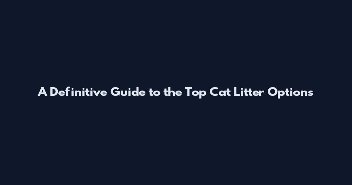 A Definitive Guide to the Top Cat Litter Options