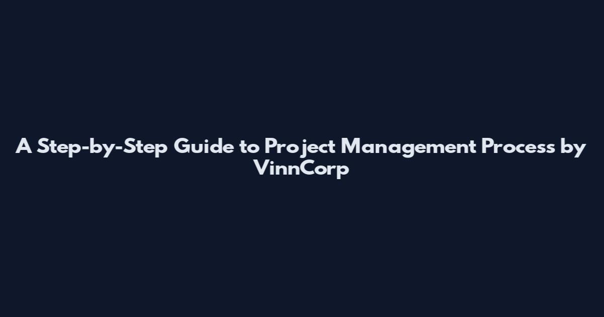 A Step-by-Step Guide to Project Management Process by VinnCorp
