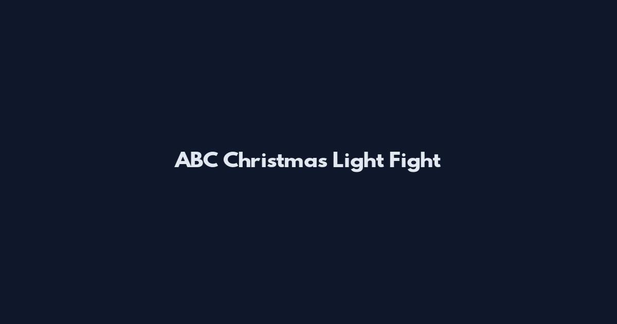 ABC Christmas Light Fight