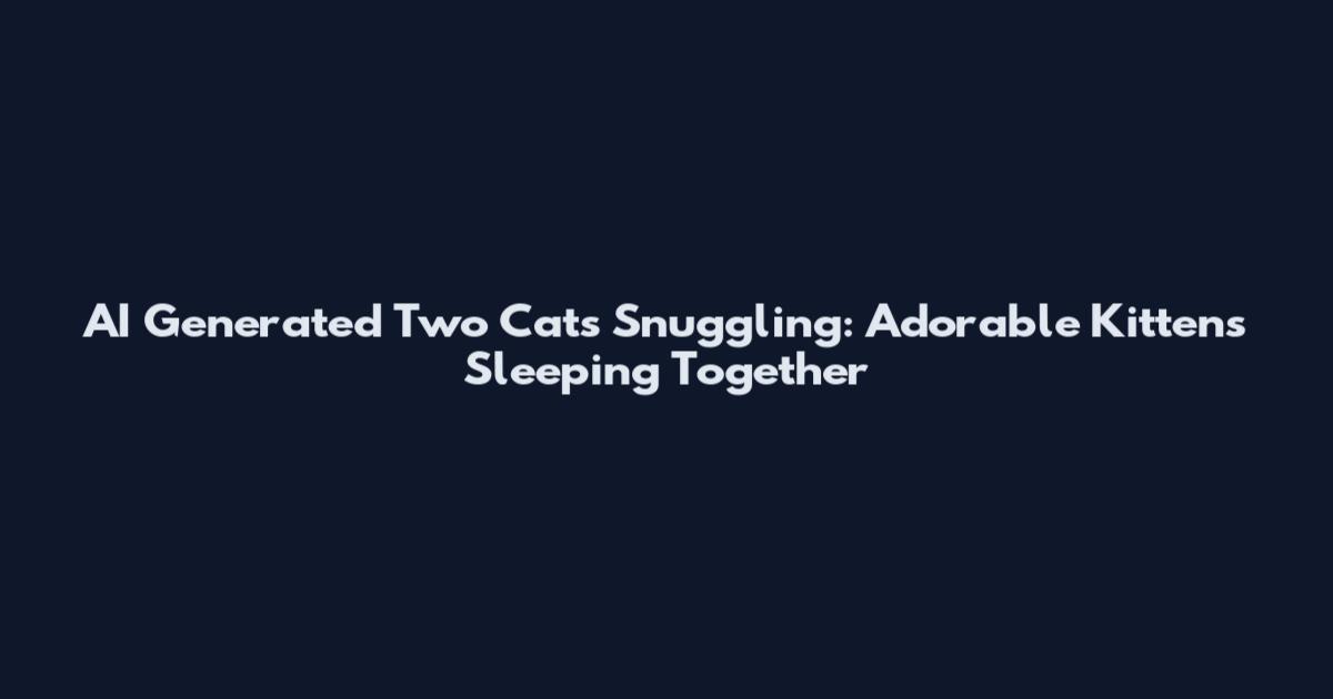 AI Generated Two Cats Snuggling: Adorable Kittens Sleeping Together