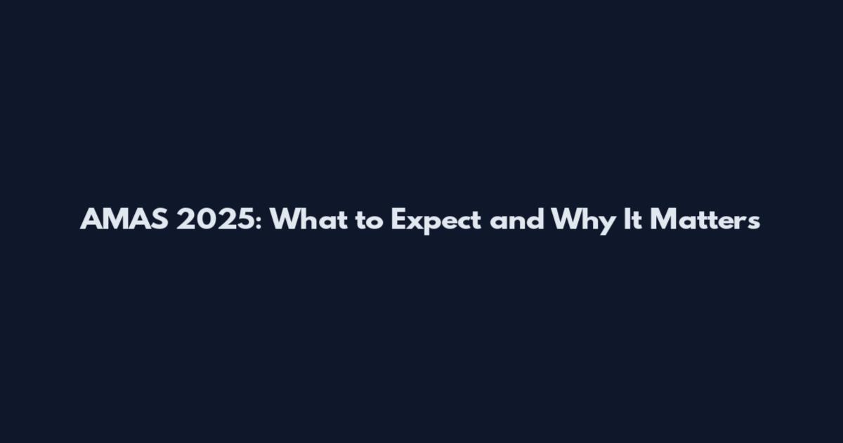 AMAS 2025: What to Expect and Why It Matters