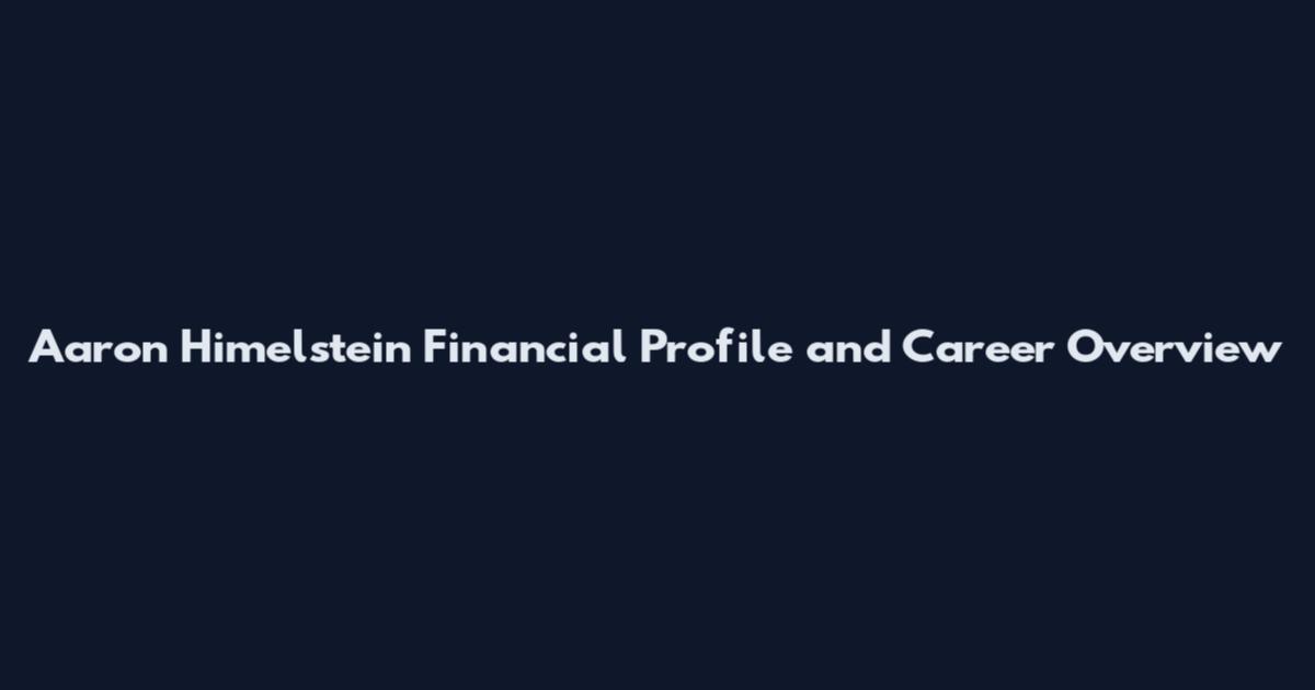 Aaron Himelstein Financial Profile and Career Overview