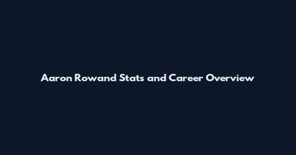 Aaron Rowand Stats and Career Overview