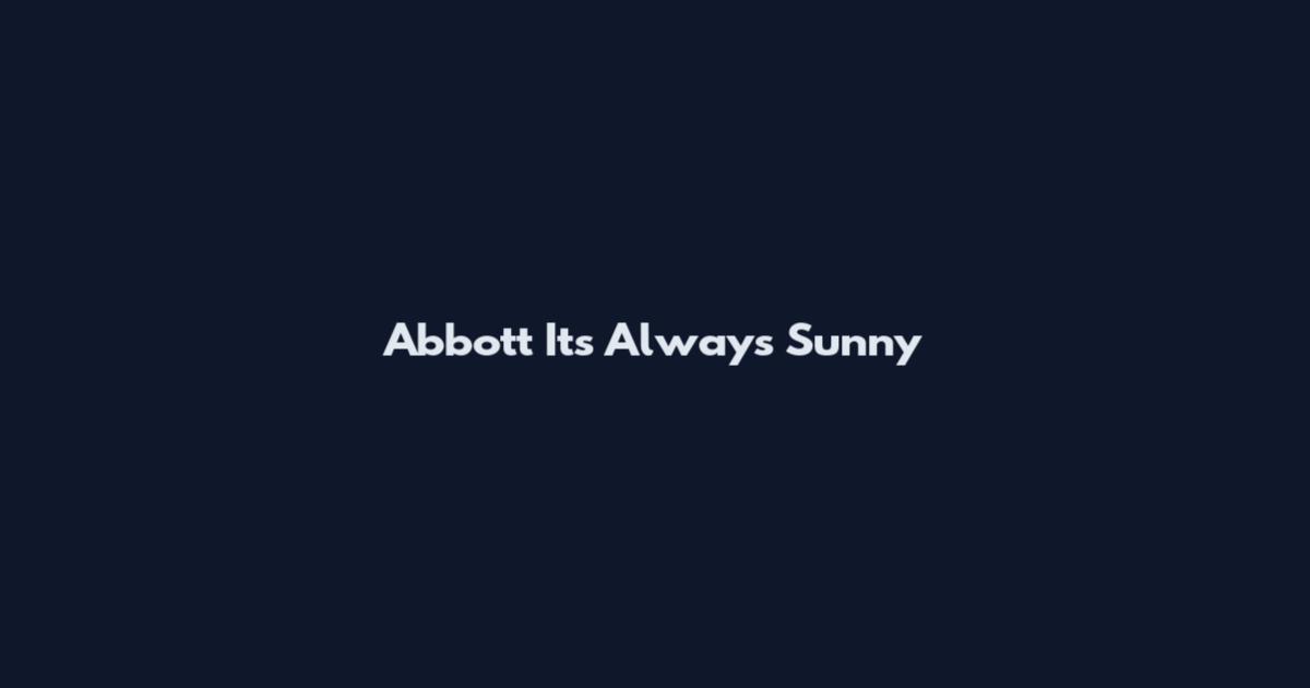Abbott It's Always Sunny