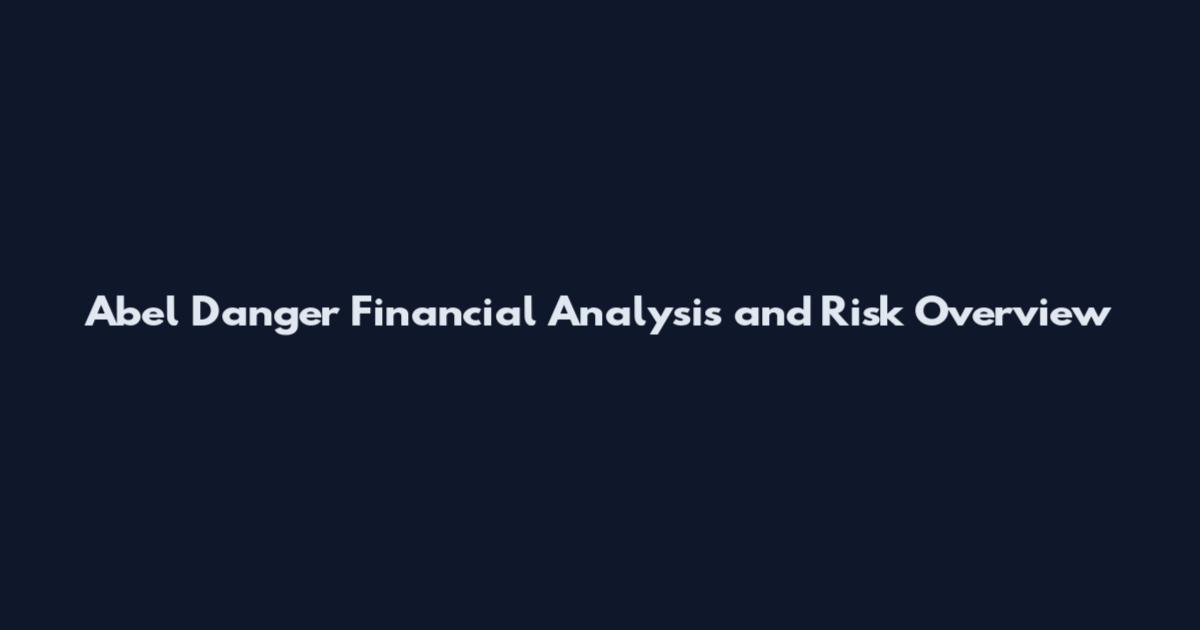 Abel Danger Financial Analysis and Risk Overview