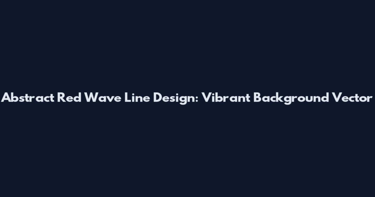 Abstract Red Wave Line Design: Vibrant Background Vector