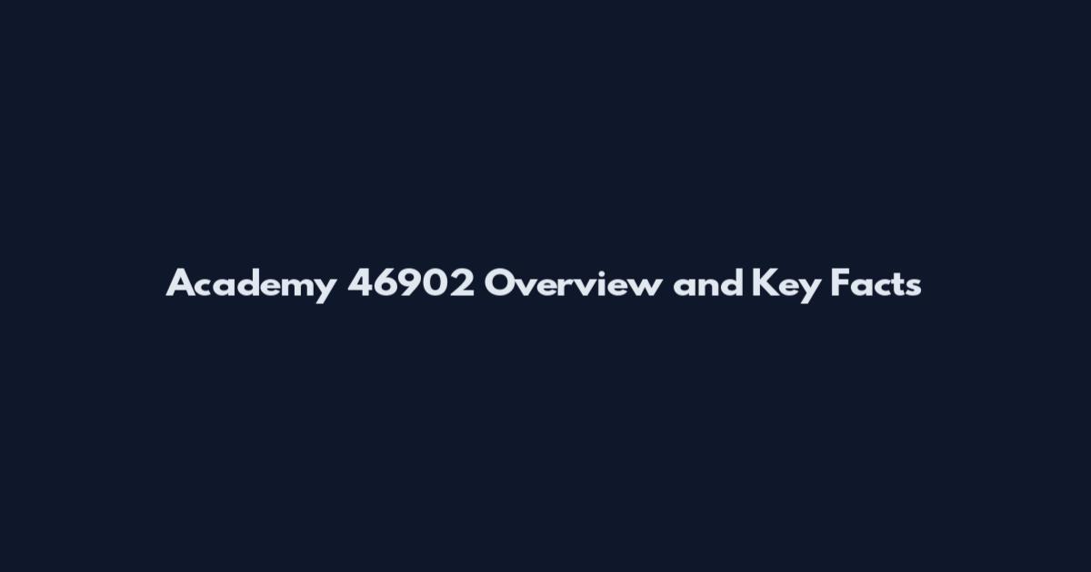 Academy 46902 Overview and Key Facts