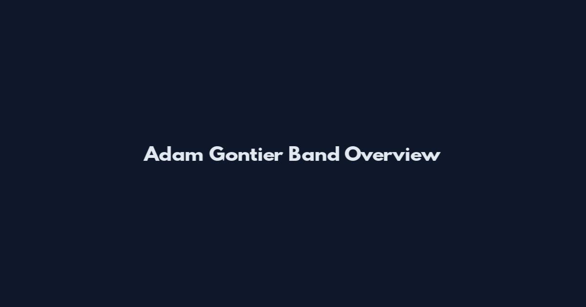 Adam Gontier Band Overview
