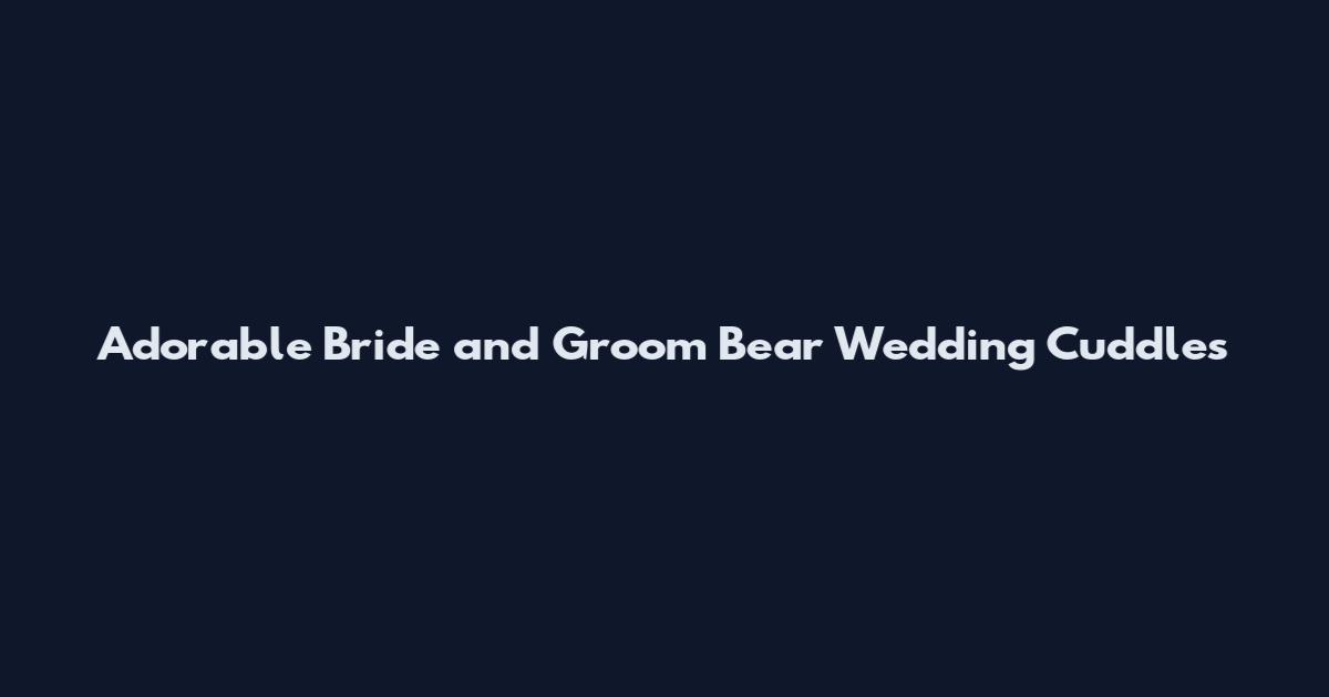 Adorable Bride and Groom Bear Wedding Cuddles