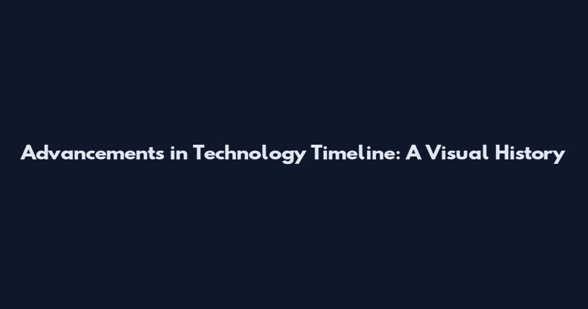 Advancements in Technology Timeline: A Visual History