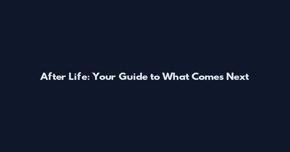 After Life: Your Guide to What Comes Next