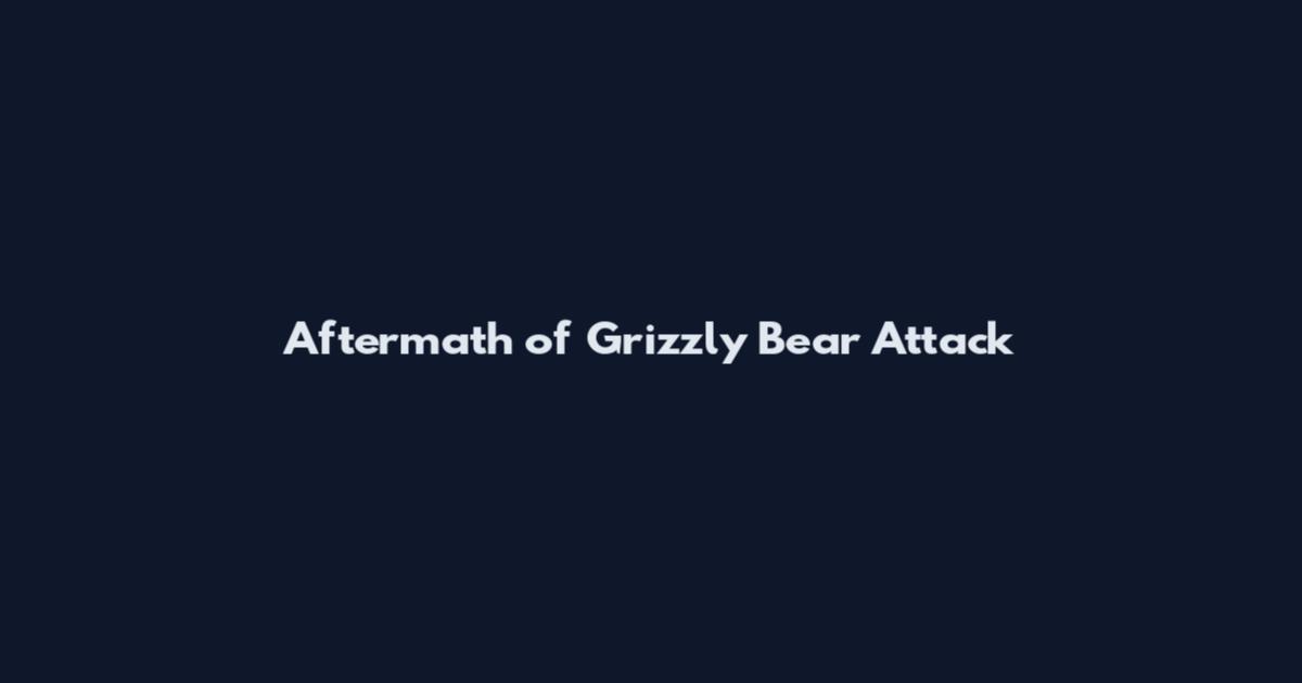 Aftermath of Grizzly Bear Attack