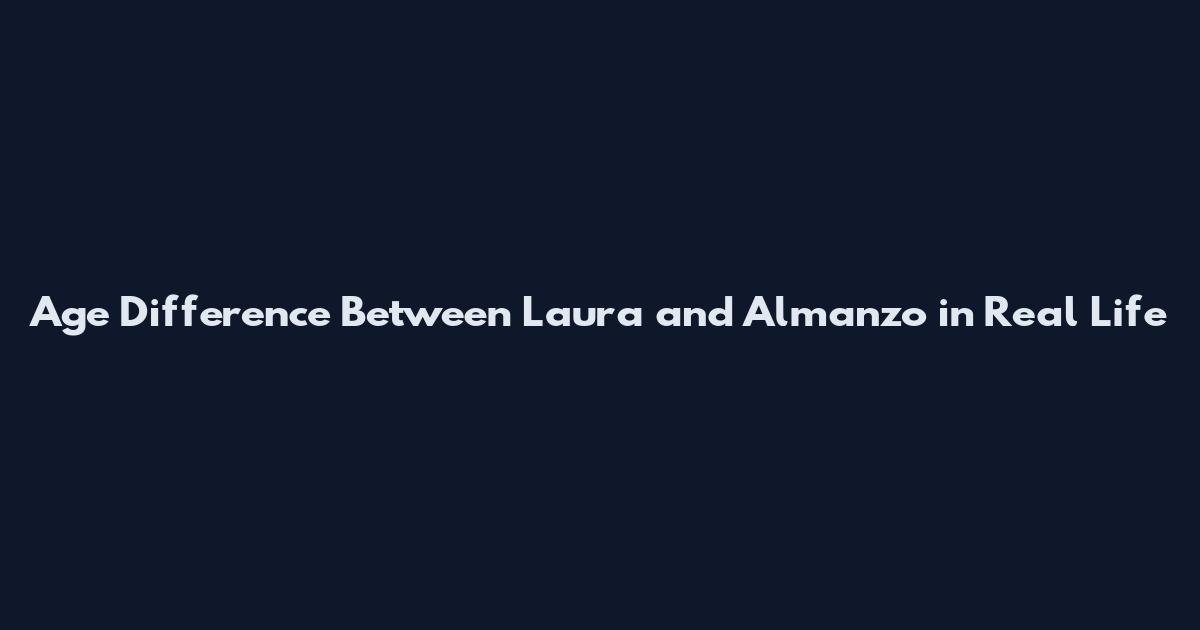 Age Difference Between Laura and Almanzo in Real Life