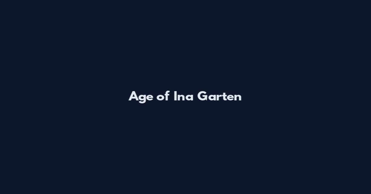 Age of Ina Garten