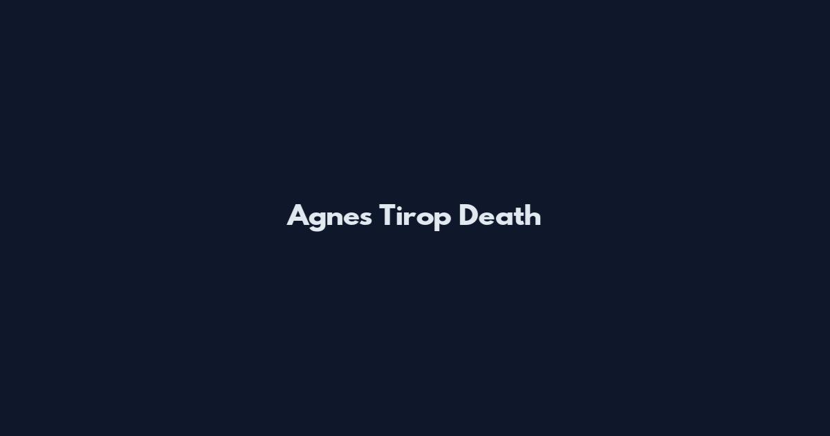 Agnes Tirop Death