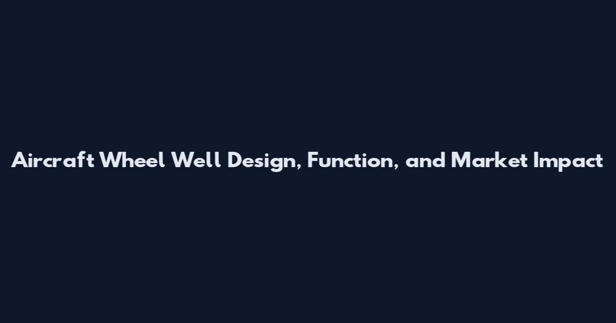 Aircraft Wheel Well Design, Function, and Market Impact
