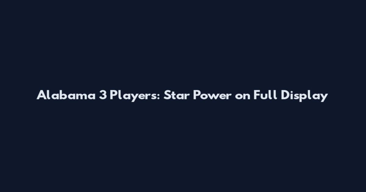 Alabama 3 Players: Star Power on Full Display