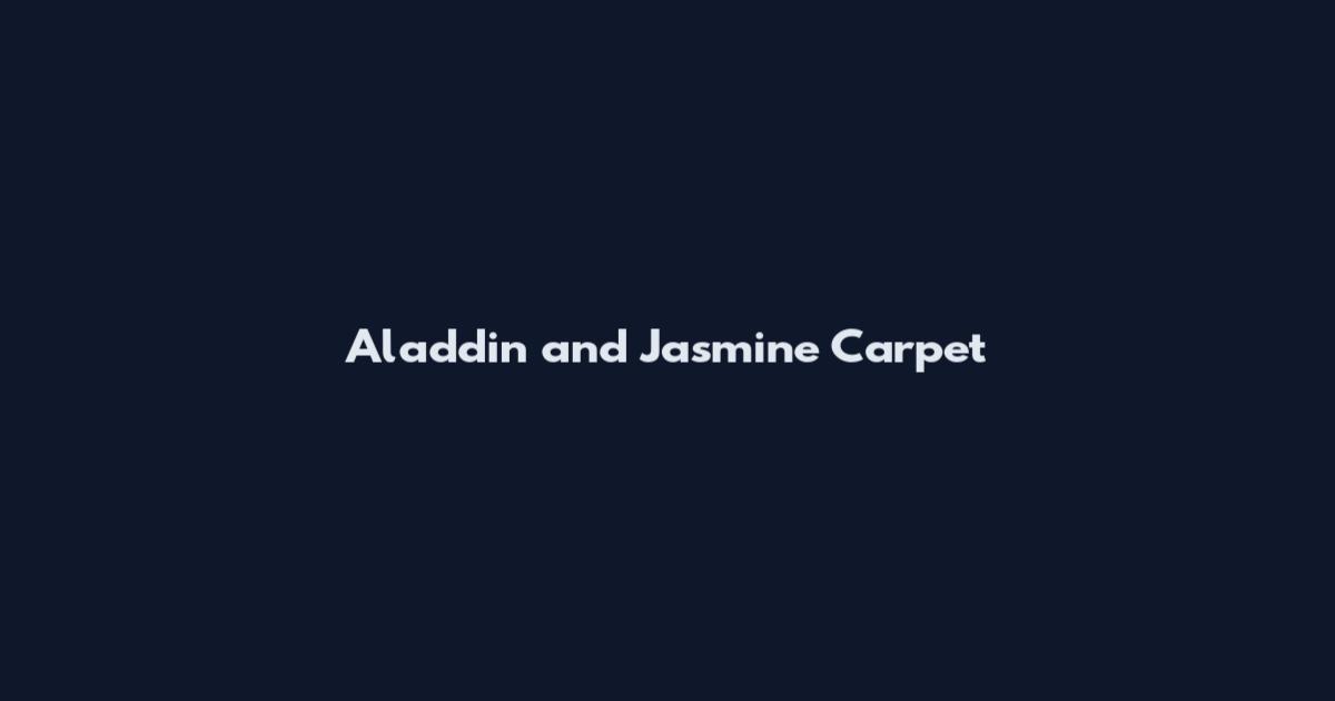 Aladdin and Jasmine Carpet
