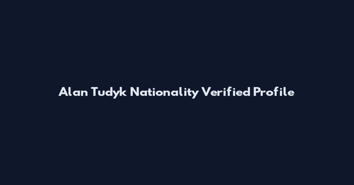 Alan Tudyk Nationality Verified Profile
