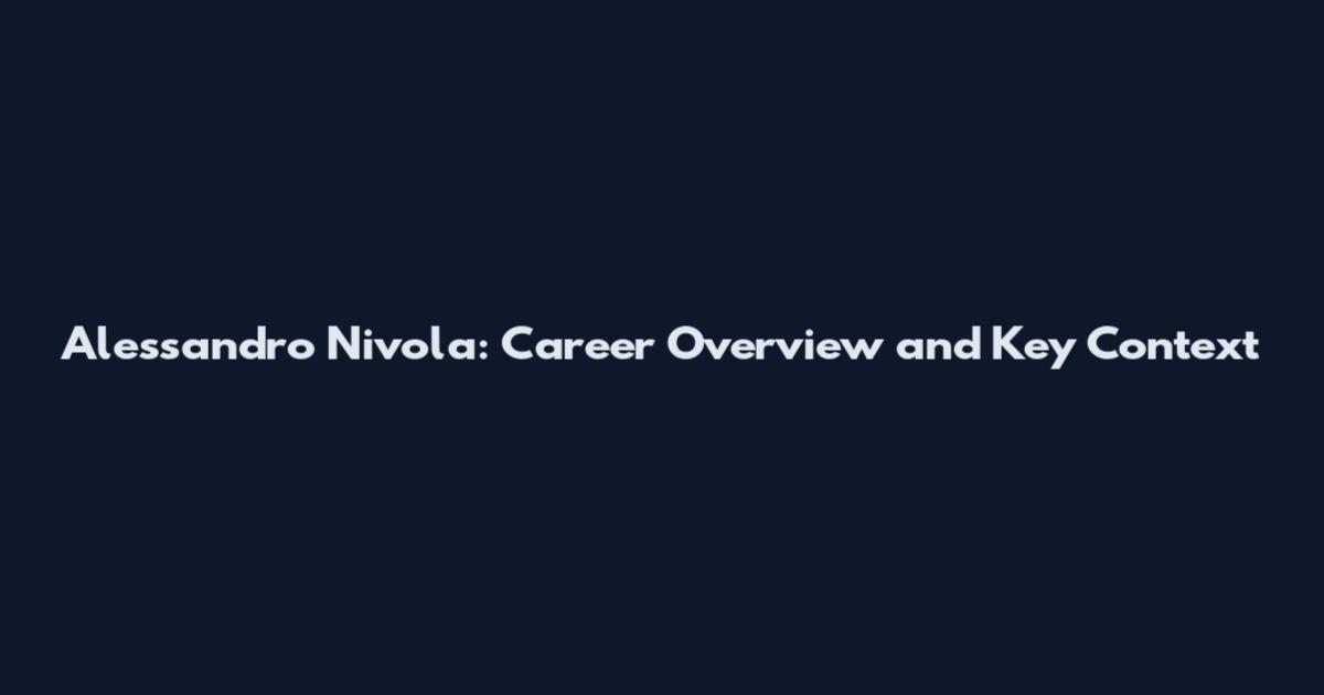 Alessandro Nivola: Career Overview and Key Context
