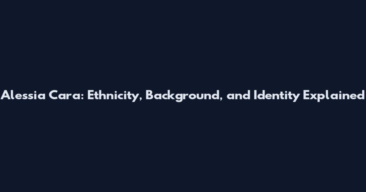 Alessia Cara: Ethnicity, Background, and Identity Explained