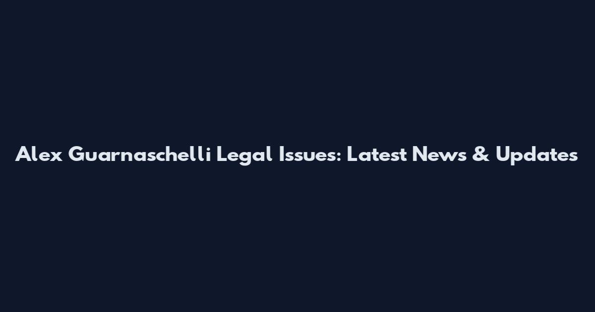 Alex Guarnaschelli Legal Issues: Latest News & Updates