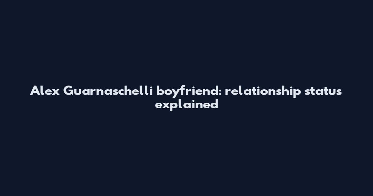 Alex Guarnaschelli boyfriend: relationship status explained