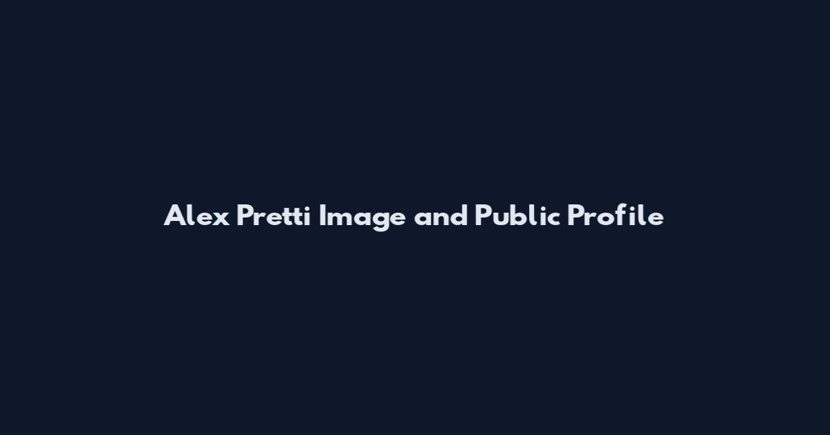 Alex Pretti Image and Public Profile