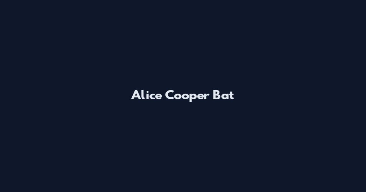 Alice Cooper Bat