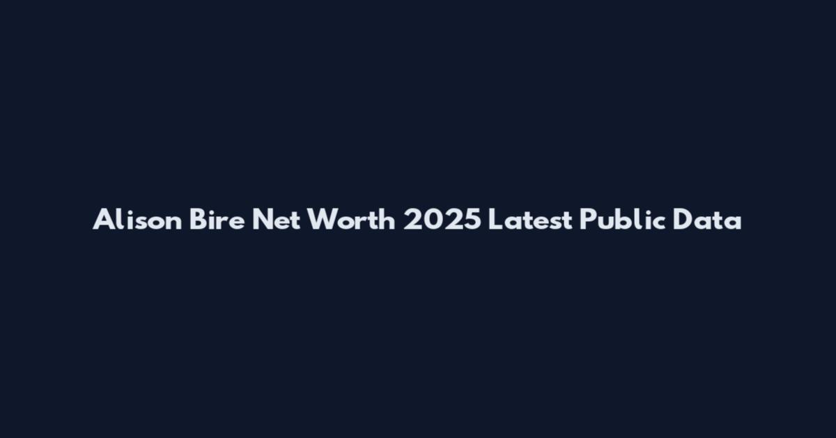 Alison Bire Net Worth 2025 Latest Public Data