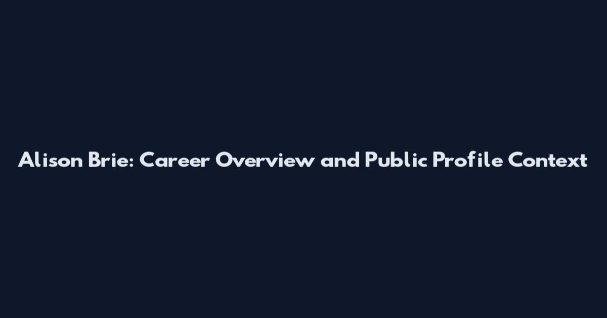 Alison Brie: Career Overview and Public Profile Context
