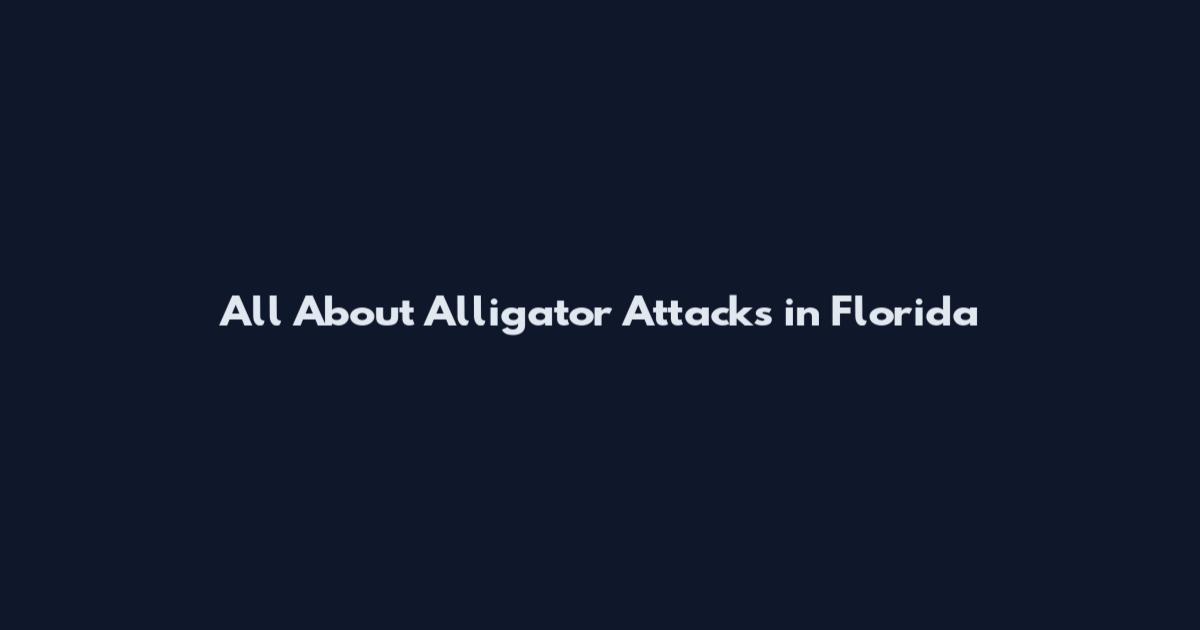 All About Alligator Attacks in Florida