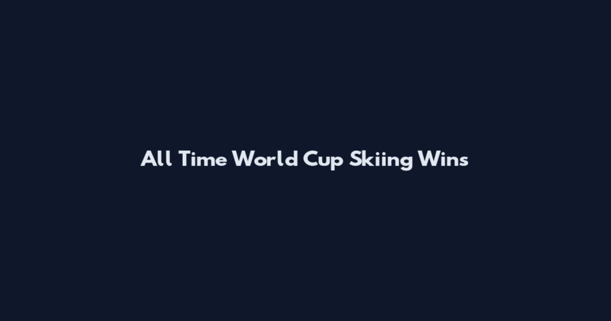 All Time World Cup Skiing Wins